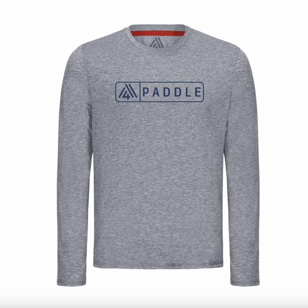 Men's Hybrid Long Sleeve Tee - Paddle Heather Grey