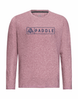 Men's Hybrid Long Sleeve Tee - Paddle Heather Red