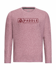 Men's Hybrid Long Sleeve Tee - Paddle Heather Red - Red