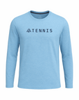 Men's Hybrid Long Sleeve Tee - Tennis Heather Blue