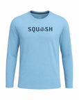 Men's Hybrid Long Sleeve Tee - Squash Heather Blue