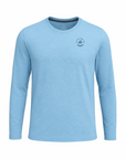 Men's Hybrid Long Sleeve Tee - Tennis Heather Blue