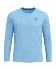 Men's Hybrid Long Sleeve Tee - Pickle Heather Blue