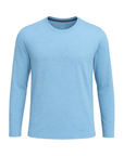Men's Hybrid Long Sleeve Tee Heather Blue