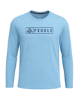 Men's Hybrid Long Sleeve Tee - Pickle Heather Blue