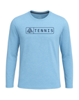 Men's Hybrid Long Sleeve Tee - Tennis Heather Blue