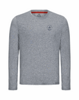Men's Hybrid Long Sleeve Tee - Paddle Heather Grey