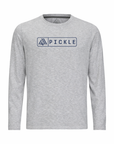 Men's Hybrid Long Sleeve Tee - Pickle Heather Silver