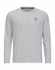Men's Hybrid Long Sleeve Tee - Tennis Heather Silver