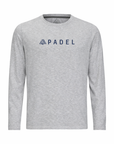 Men's Hybrid Long Sleeve Tee - Padel Heather Silver