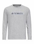Men's Hybrid Long Sleeve Tee - Tennis Heather Silver