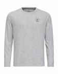 Men's Hybrid Long Sleeve Tee - Pickle Heather Silver
