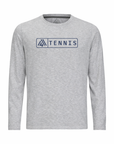 Men's Hybrid Long Sleeve Tee - Tennis Heather Silver