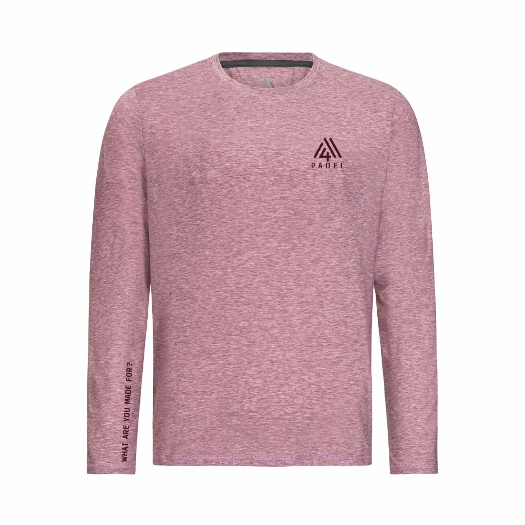 Men's WAYM4 Hybrid Long Sleeve Tee - Padel Heather Red