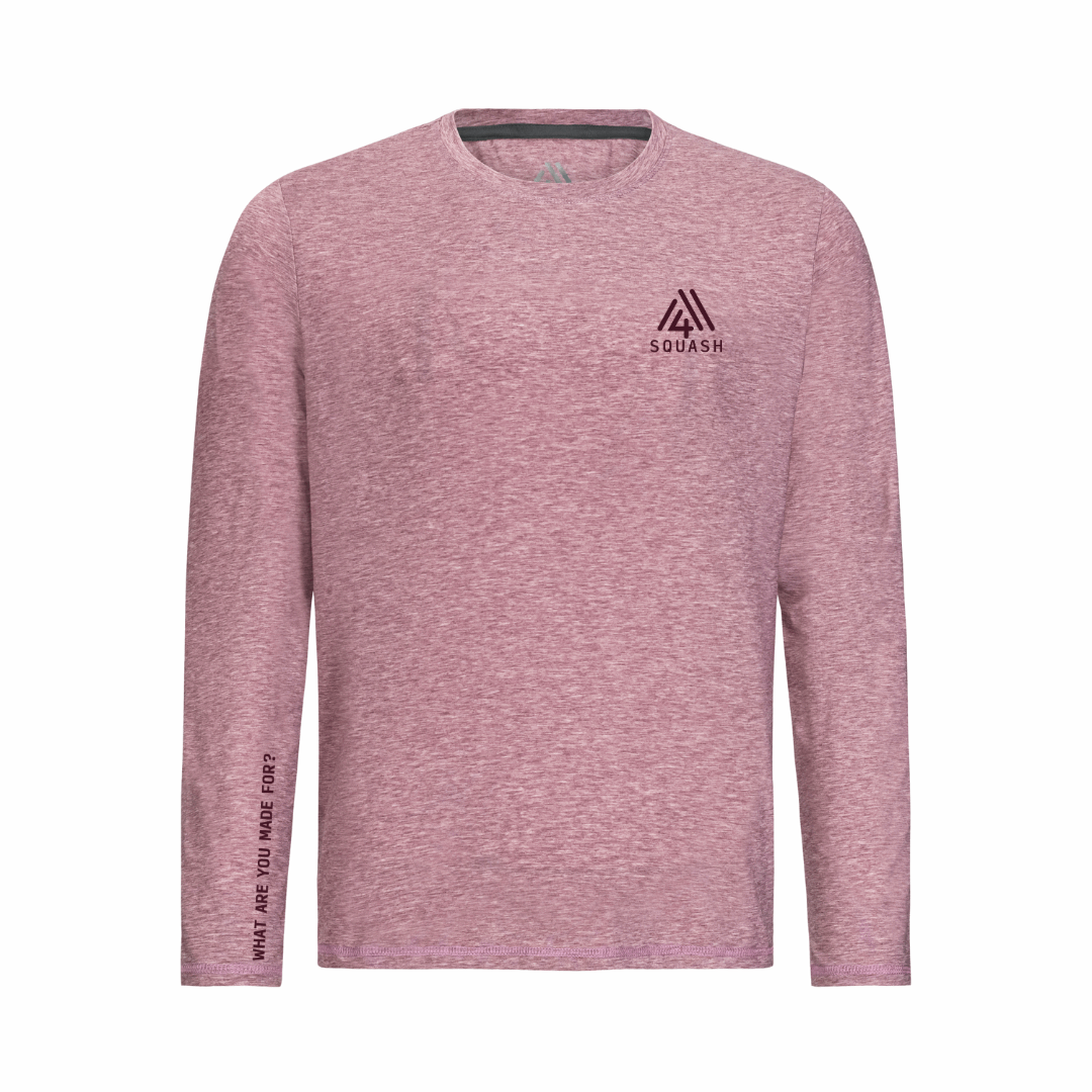 Men's WAYM4 Hybrid Long Sleeve Tee - Squash Heather Red