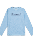 Men's Hybrid Long Sleeve Tee - Tennis Heather Blue