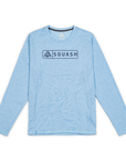 Men's Hybrid Long Sleeve Tee - Squash Heather Blue