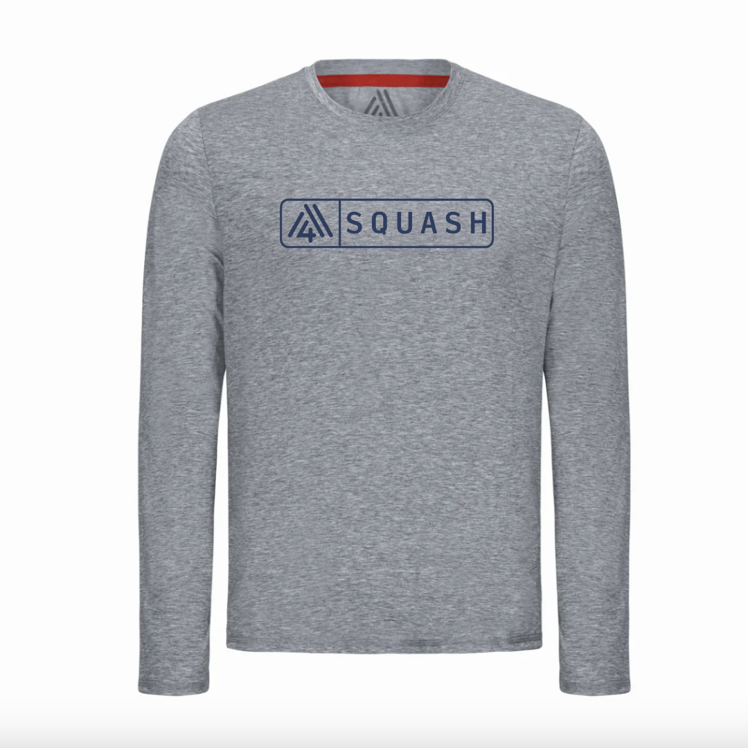 Men's Hybrid Long Sleeve Tee - Squash Heather Grey