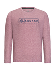 Men's Hybrid Long Sleeve Tee - Squash Heather Red