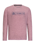 Men's Hybrid Long Sleeve Tee - Tennis Heather Red