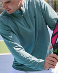 Men's Active Stripe Quarter Zip - Pickle