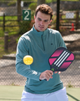 Men's Active Stripe Quarter Zip - Pickle