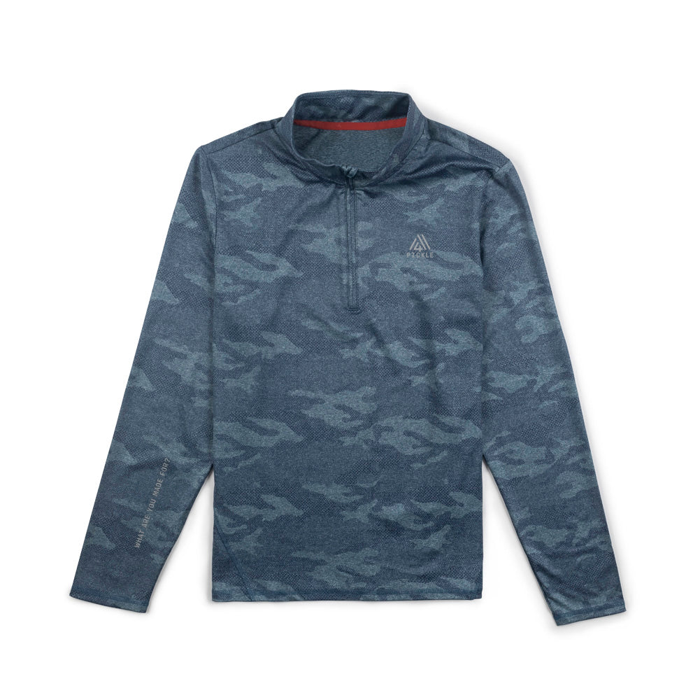 Men's Perpetual Quarter Zip - Pickle Ensign Blue Camo