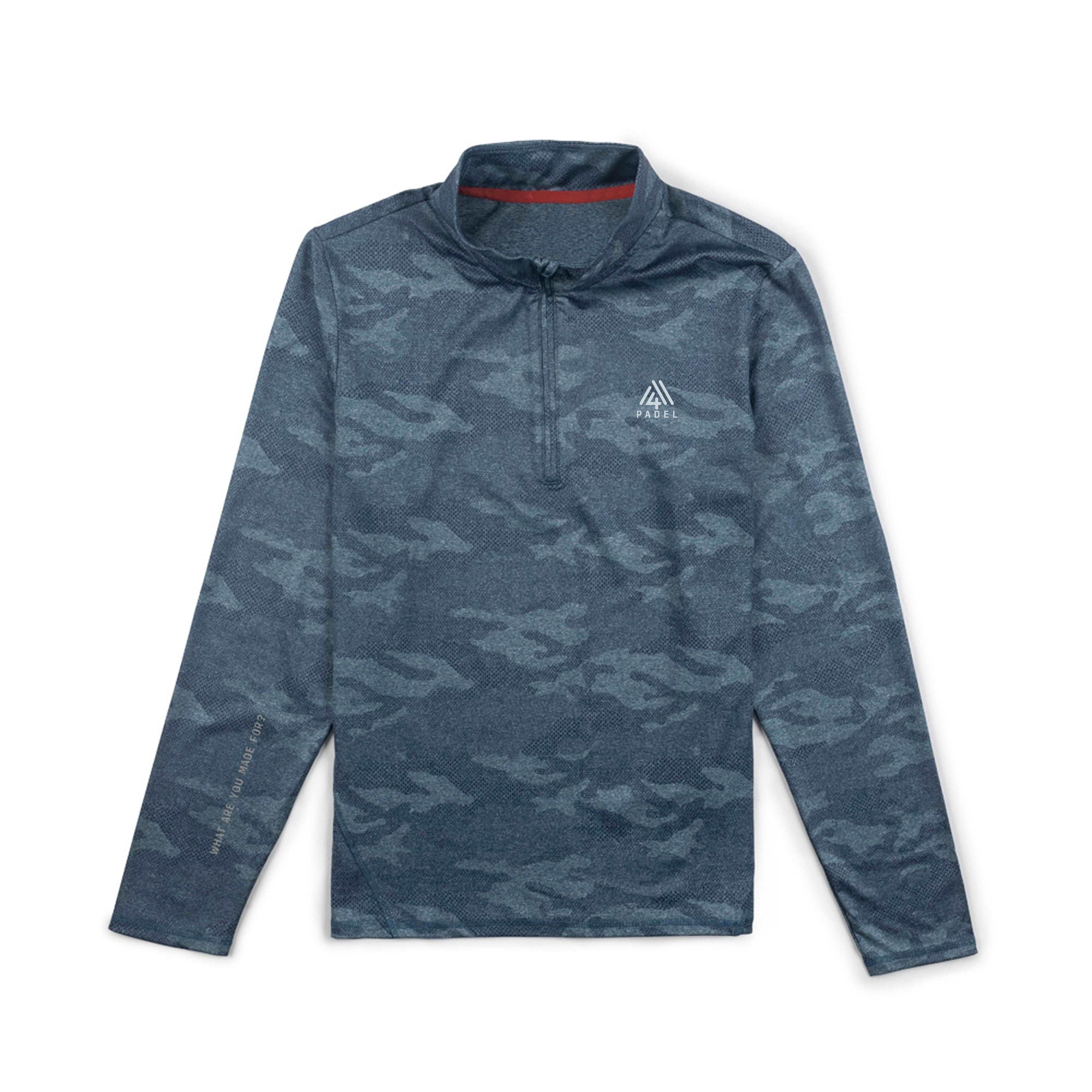 Men's Perpetual Quarter Zip - Padel Ensign Blue Camo