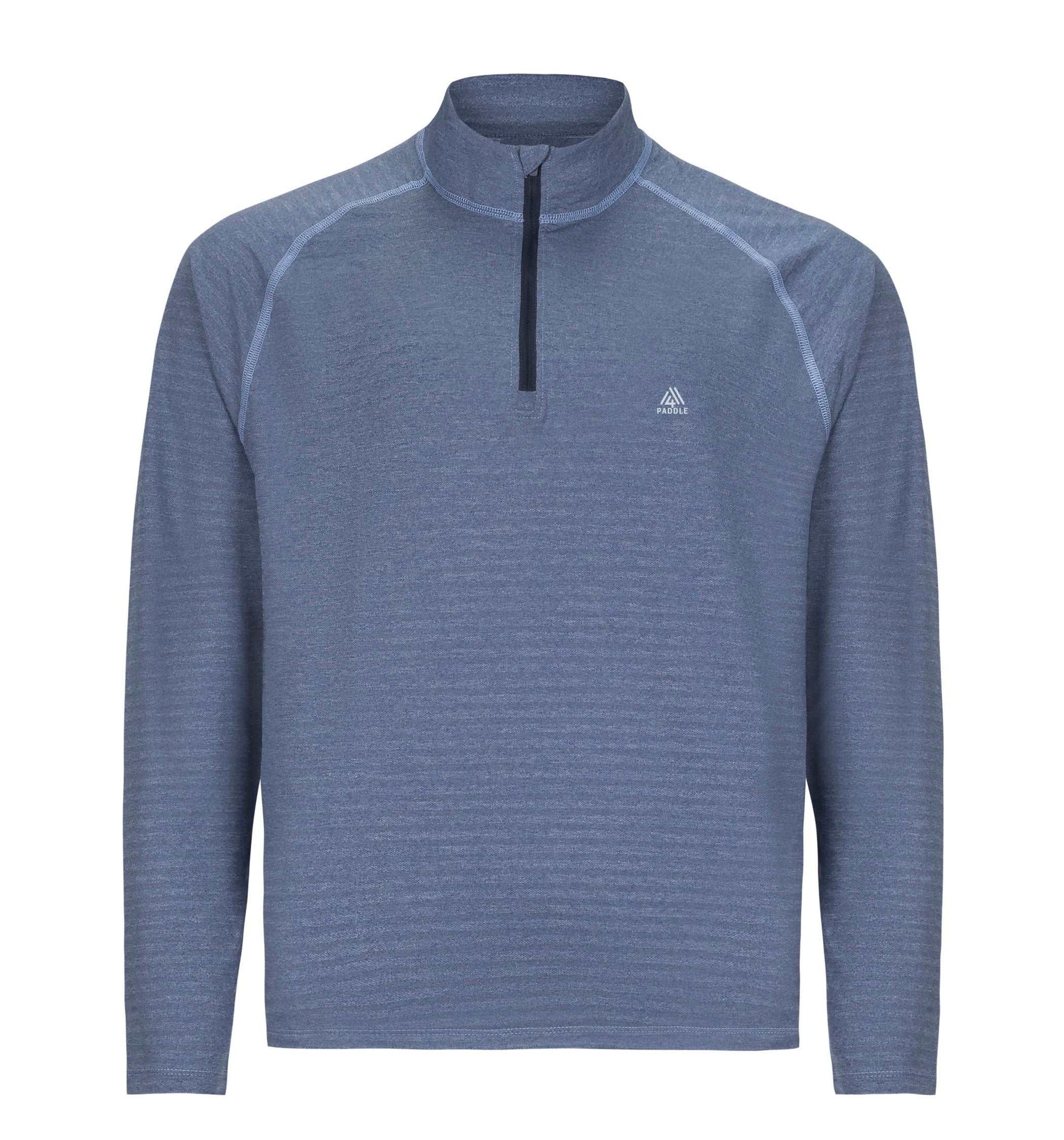 Men's Active Stripe Quarter Zip - Paddle Ensign Blue