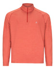Men's Active Stripe Quarter Zip - Squash Brick