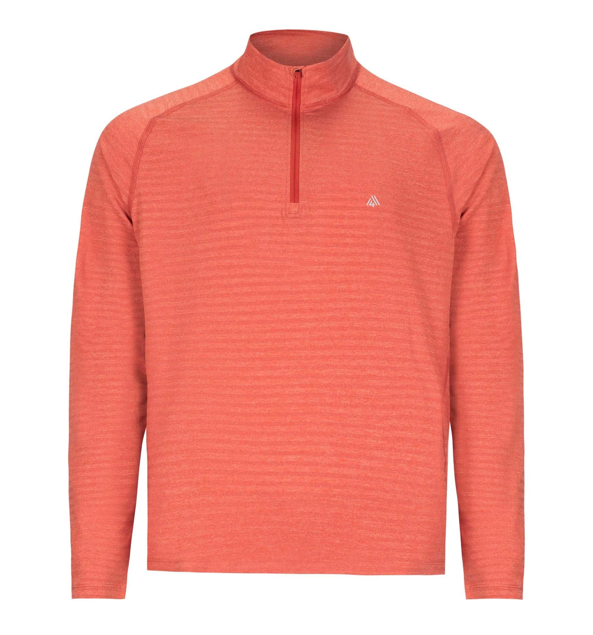 Men's Active Stripe Quarter Zip Brick