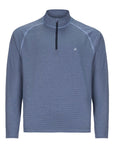 Men's Active Stripe Quarter Zip Ensign Blue