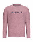 Men's Hybrid Long Sleeve Tee - Paddle Heather Red