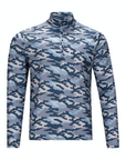 Men's Camo Quarter-Zip Ensign Blue Camo