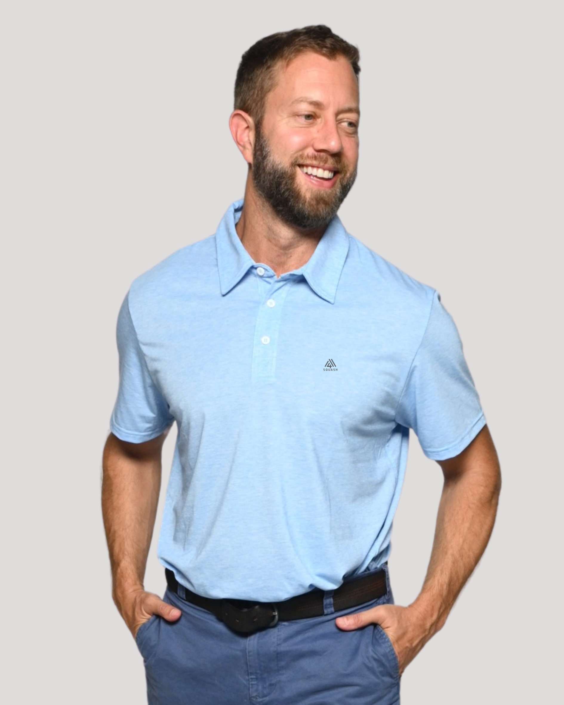 Men's Hybrid Polo - Squash