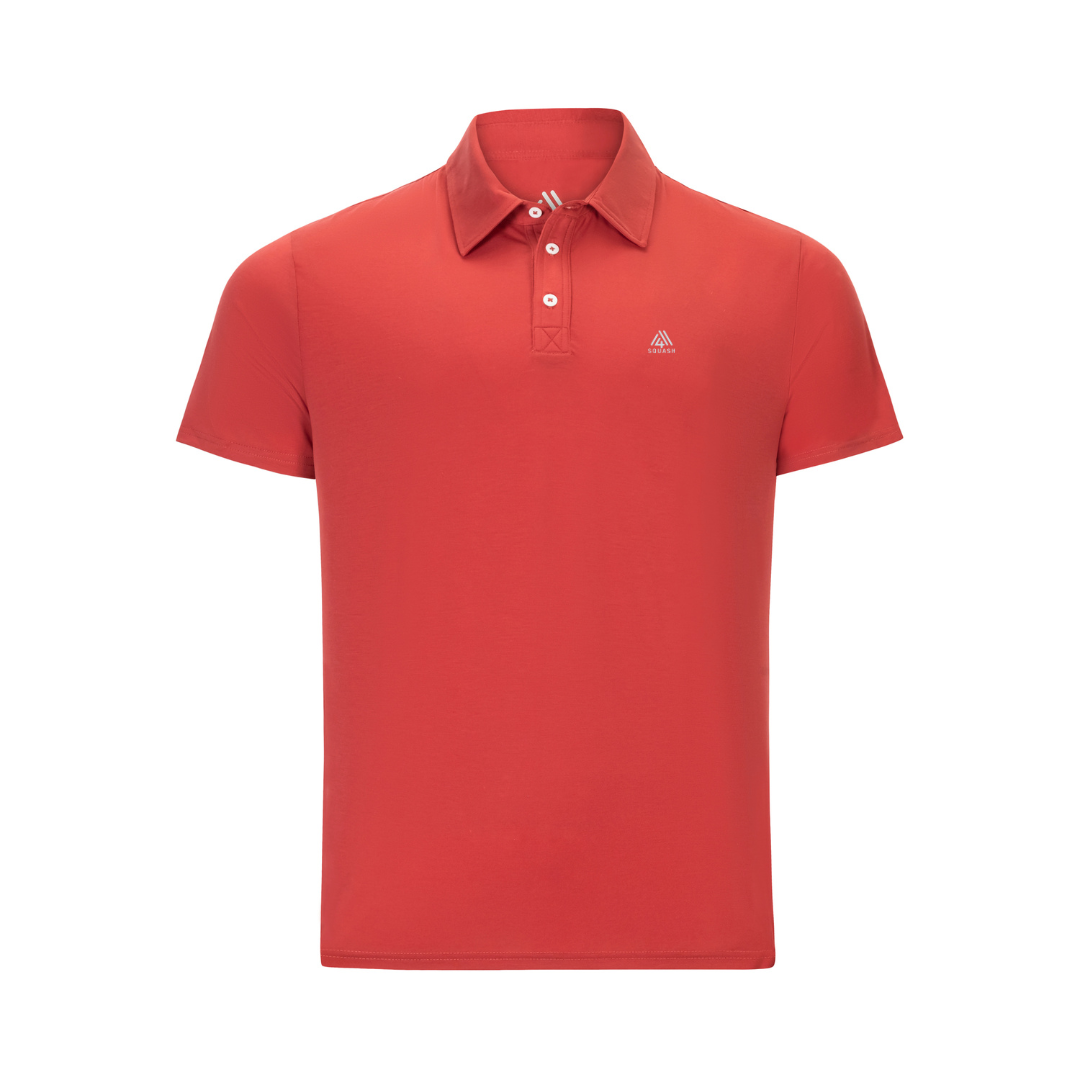 Men's Hybrid Polo - Squash Brick