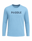 Men's Hybrid Long Sleeve Tee - Paddle Heather Blue