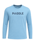 Men's Hybrid Long Sleeve Tee - Paddle Heather Blue