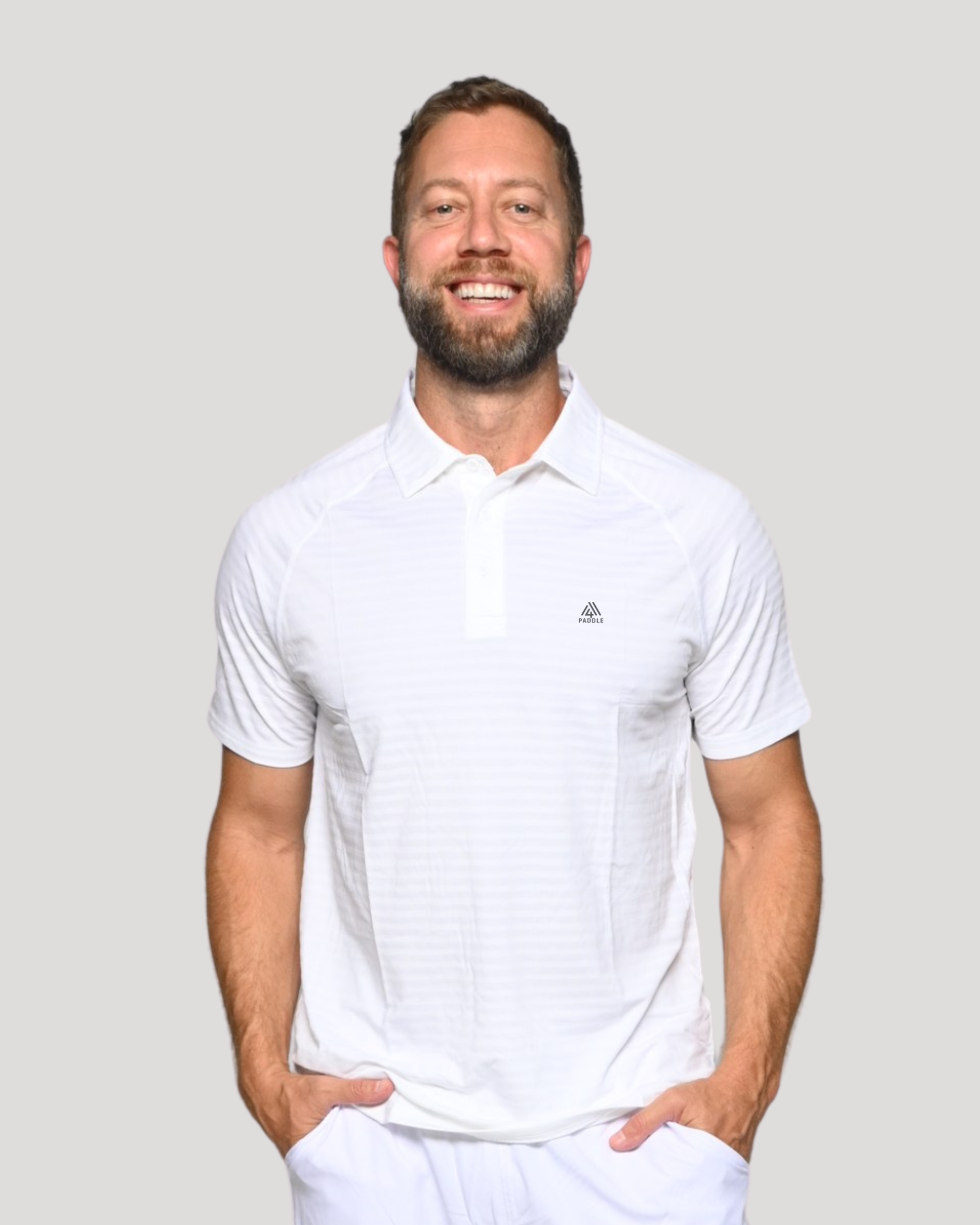 Men's Active Stripe Polo - Paddle