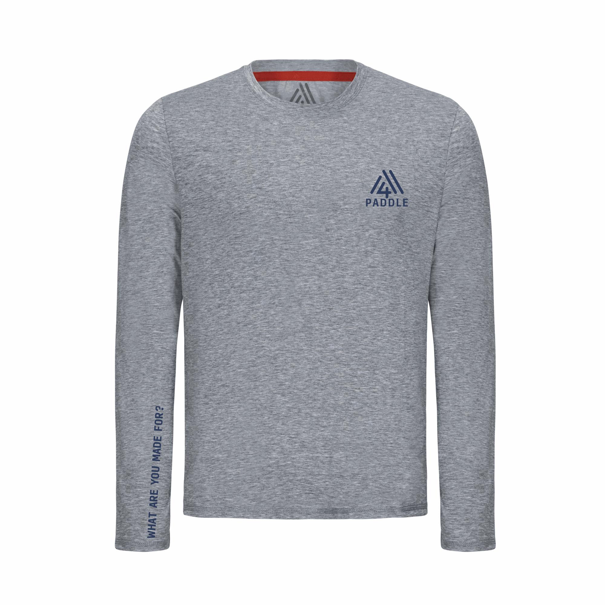 Men's WAYM4 Hybrid Long Sleeve Tee - Paddle Heather Grey