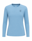 Women's Hybrid Long Sleeve Tee - Pickle Heather Blue