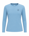 Women's Hybrid Long Sleeve Tee - Paddle Heather Blue