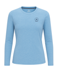 Women's Hybrid Long Sleeve Tee - Squash Heather Blue