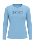 Women's Hybrid Long Sleeve Tee - Pickle Heather Blue