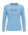 Women's Hybrid Long Sleeve Tee - Padel Heather Blue