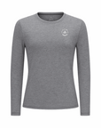 Women's Hybrid Long Sleeve Tee - Paddle Heather Grey