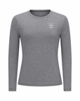 Women's Hybrid Long Sleeve Tee - Tennis Heather Grey