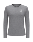 Women's Hybrid Long Sleeve Tee - Squash Heather Grey