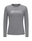 Women's Hybrid Long Sleeve Tee - Paddle Heather Grey