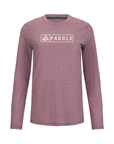 Women's Hybrid Long Sleeve Tee - Paddle Heather Red